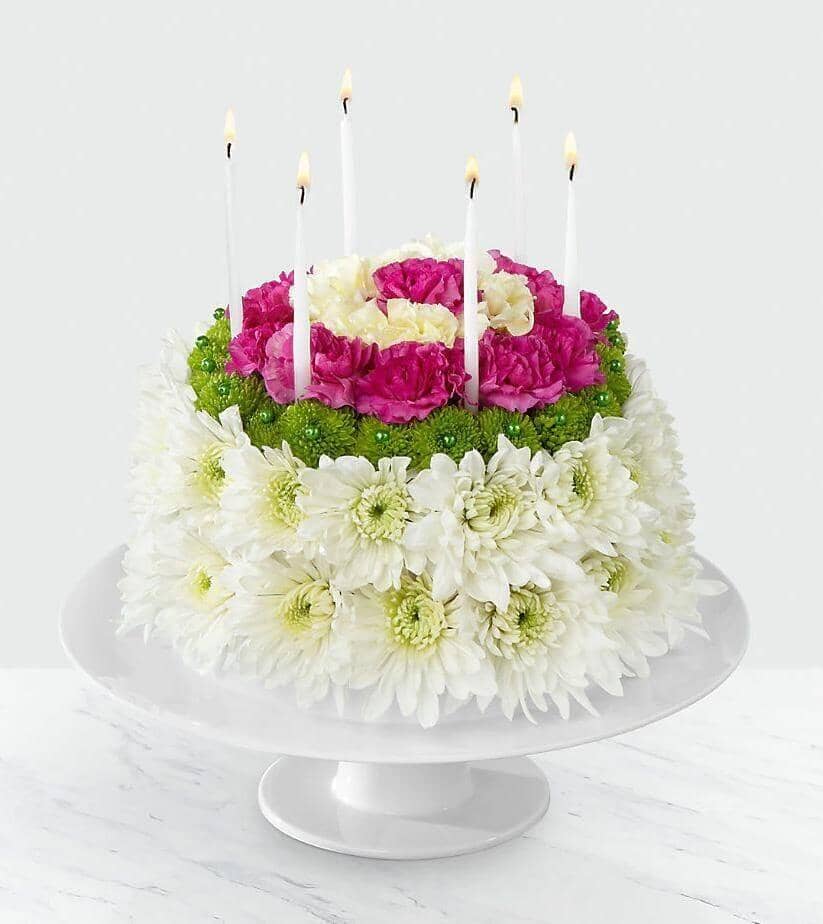 Gâteau floral « Merveilleux vœux »